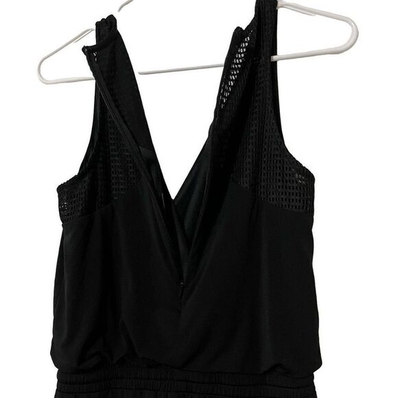 Vince Camuto Black, Tie Front, Tank Jumpsuit Size 2 - Picture 3 of 11